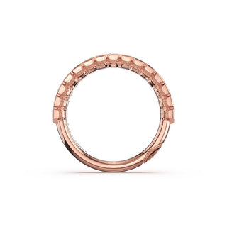 Semi-Bezel Band in 14kt Rose Gold