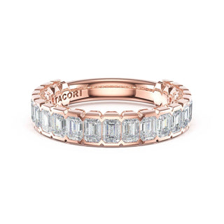 Semi-Bezel Band in 18kt Rose Gold