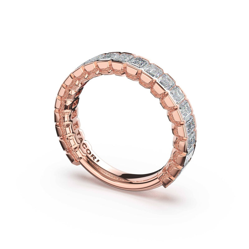 Semi-Bezel Band in 14kt Rose Gold