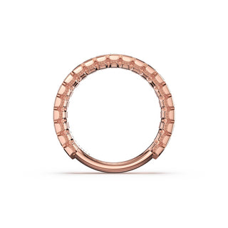 Semi-Bezel Band in 14kt Rose Gold