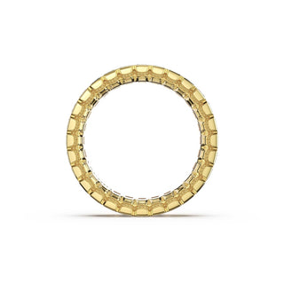 Semi-Bezel Band in 18kt Yellow Gold