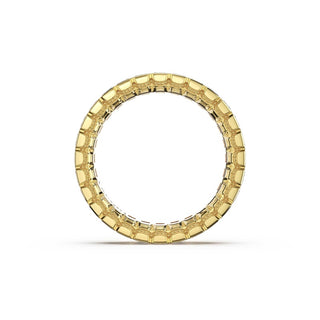 Semi-Bezel Band in 14kt Yellow Gold