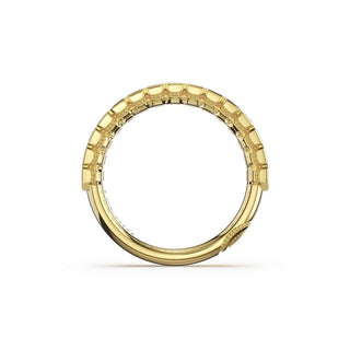 Semi-Bezel Band in 14kt Yellow Gold