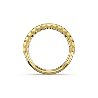 Semi-Bezel Band in 18kt Yellow Gold