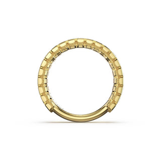 Semi-Bezel Band in 14kt Yellow Gold