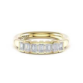 Semi-Bezel Band in 18kt Yellow Gold