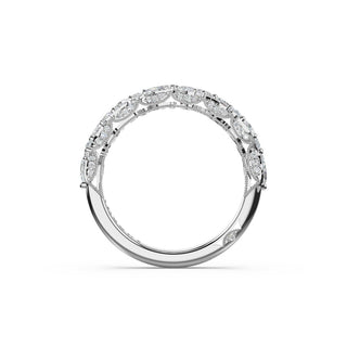 Marquise Diamond Cluster Band in Platinum