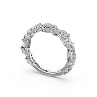 Marquise Diamond Cluster Band in Platinum