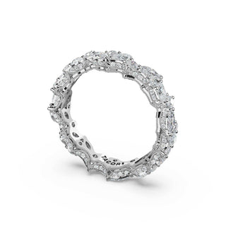 Marquise Diamond Cluster Band in Platinum