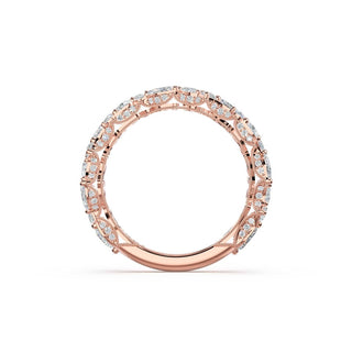 Marquise Diamond Cluster Band in 14kt Rose Gold