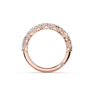 Marquise Diamond Cluster Band in 14kt Rose Gold