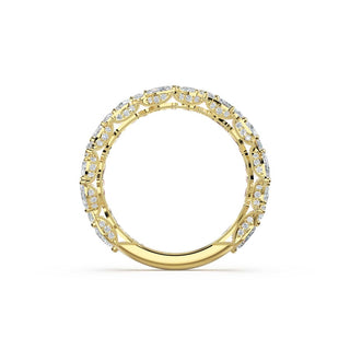 Marquise Diamond Cluster Band in 14kt Yellow Gold