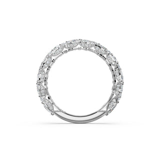Marquise Diamond Cluster Band in 18kt White Gold