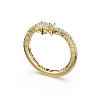 Pear Contour Wedding Band in 14kt Yellow Gold