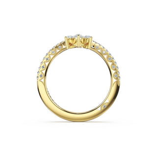 Pear Contour Wedding Band in 14kt Yellow Gold