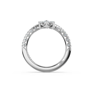 Pear Contour Wedding Band in 14kt White Gold