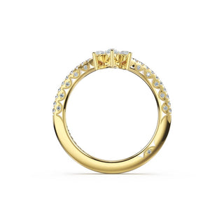 Pear Contour Wedding Band in 14kt White Gold