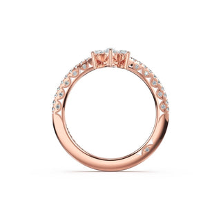 Pear Contour Wedding Band in 18kt Rose Gold