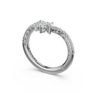 Pear Contour Wedding Band in 14kt White Gold