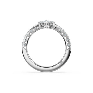 Pear Contour Wedding Band in 14kt White Gold