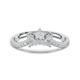 Pear Contour Wedding Band in 14kt Yellow Gold
