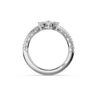 Pear Contour Wedding Band in Platinum