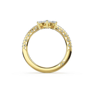 Pear Contour Wedding Band in 14kt Yellow Gold