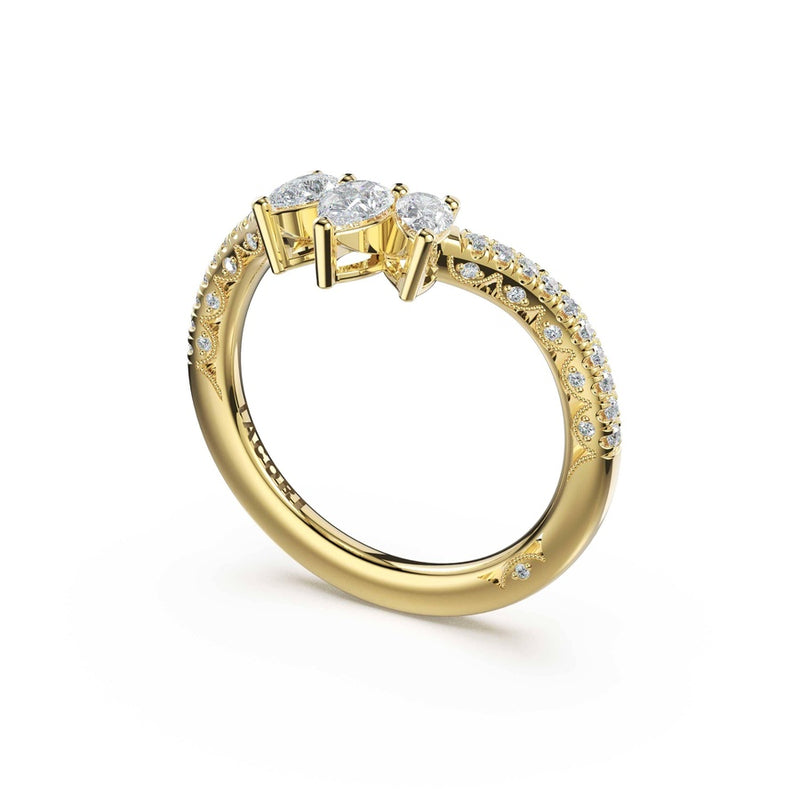 Pear Contour Wedding Band in 18kt Yellow Gold