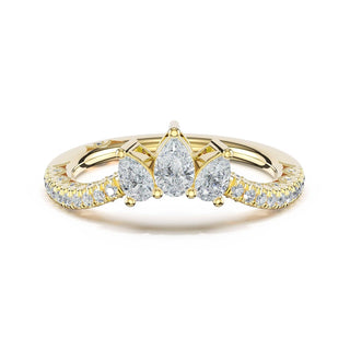 Pear Contour Wedding Band in 18kt Yellow Gold