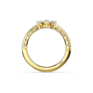 Pear Contour Wedding Band in 14kt Yellow Gold