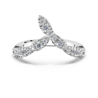 Sculpted Contour Wedding Band in Platinum