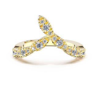Sculpted Contour Wedding Band in 14kt Yellow Gold
