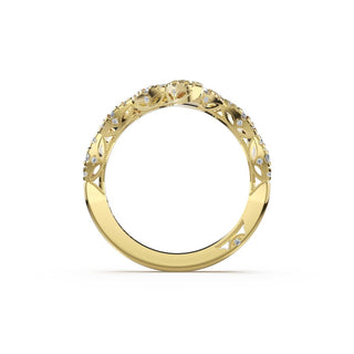 Sculpted Contour Wedding Band in 14kt Yellow Gold