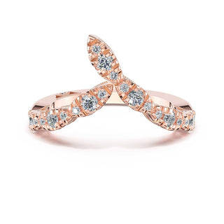 Sculpted Contour Wedding Band in 18kt Rose Gold