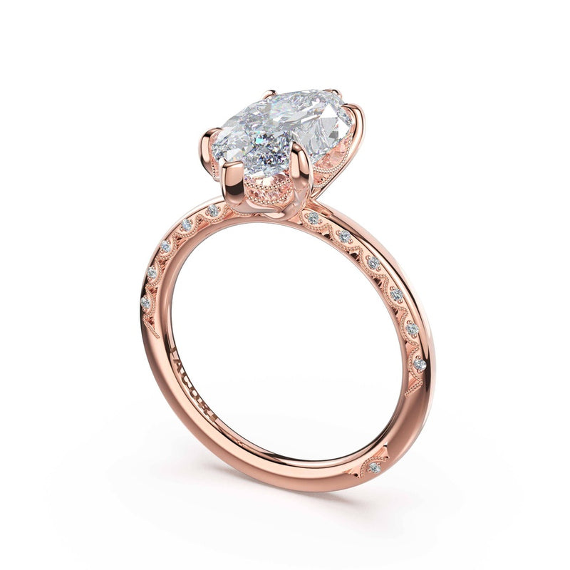 High-Polish Marquise Solitaire Engagement Ring in 14kt Rose Gold