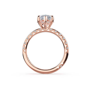 High-Polish Marquise Solitaire Engagement Ring in 14kt Rose Gold