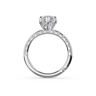 High-Polish Marquise Solitaire Engagement Ring in 14kt White Gold