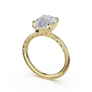 High-Polish Pear Solitaire Engagement Ring in 18kt Yellow Gold