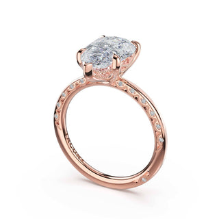 High-Polish Pear Solitaire Engagement Ring in 18kt Rose Gold