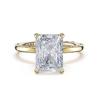 High-Polish Radiant Solitaire Engagement Ring in 14kt Yellow Gold