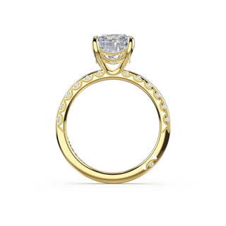 High-Polish Radiant Solitaire Engagement Ring in 14kt Yellow Gold