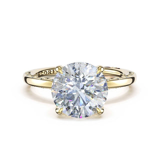 High-Polish Round Solitaire Engagement Ring in 14kt Yellow Gold