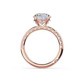 High-Polish Round Solitaire Engagement Ring in 14kt Rose Gold