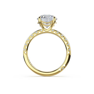 High-Polish Round Solitaire Engagement Ring in 18kt Yellow Gold