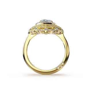Marquise Estate Diamond Engagement Ring in 14kt Yellow Gold