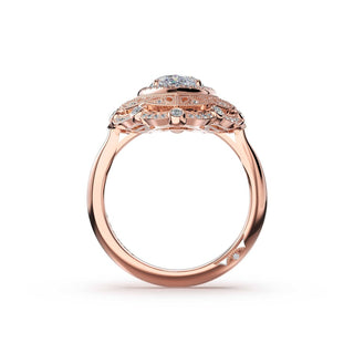 Marquise Estate Diamond Engagement Ring in 18kt Rose Gold