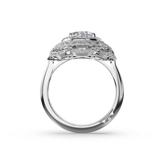 Oval Estate Diamond Engagement Ring in Platinum