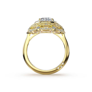 Oval Estate Diamond Engagement Ring in 14kt Yellow Gold