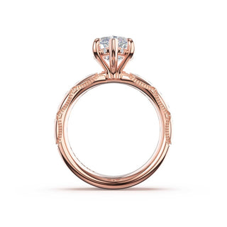 Channel-Set Marquise Solitaire Engagement Ring in 18kt Rose Gold