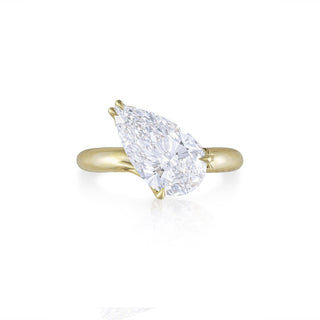 Forma Tilted Pear Solitaire Ring